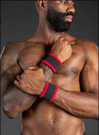 Mr. S Neo Carbon Black Wristband Red Large/Extra large