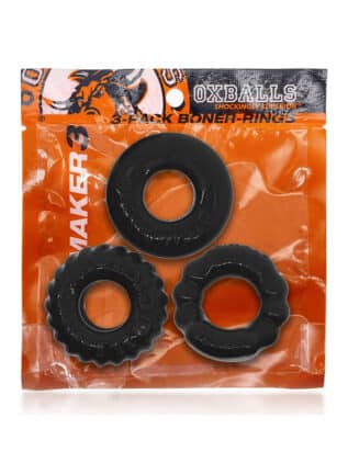 Bonemaker 3 Cock Ring 3-Pack TPR Clear