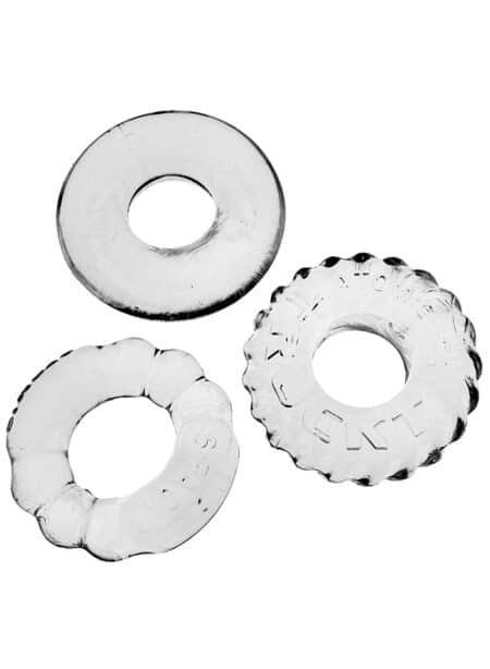 Bonemaker 3 Cock Ring 3-Pack TPR Clear