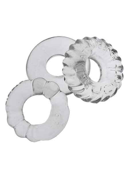 Bonemaker 3 Cock Ring 3-Pack TPR Clear