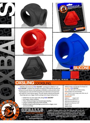 Oxballs Oxsling cocksling TPR + Silicone ice black