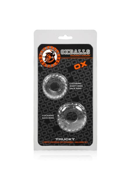 Oxballs Truckt 2-Piece Cockring Set TPR Clear