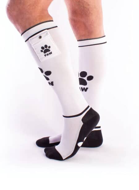 Brutus Puppy Paw Socks with Pocket White
