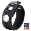 Leather Cockring with four snaps Black/Black