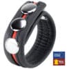 Leather Cockring with four snaps Black/Black