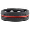 Leather Cockring with four snaps Black/Black