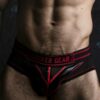 Locker Gear Briefjock with Zipper Red Small