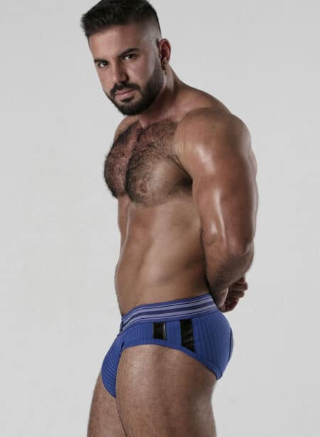 Locker Gear Backroom Bottomless Brief Blue Small