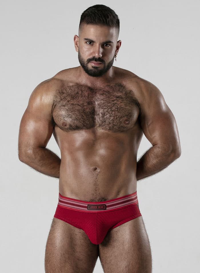 Locker Gear Backroom Bottomless Brief Red Small