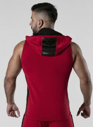 Locker Gear Backroom Sleeveless Hoody Red Extra large