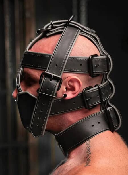 Mr. S Hardline Head Harness Muzzle Padded Non-locking Grey