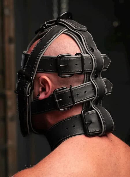 Mr. S Hardline Head Harness Muzzle Padded Non-locking Grey