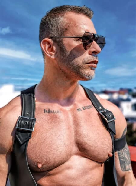 Mr. S Leather Buckle Berlin Bar Vest Extra small