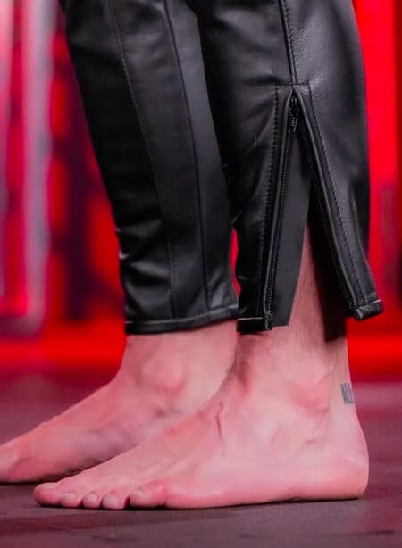 Mr. S Leather Piped Uniform Pant Red Size 34