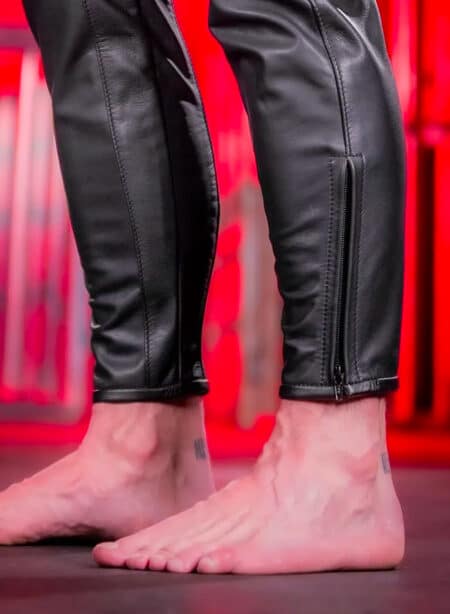 Mr. S Leather Piped Uniform Pant Red Size 34