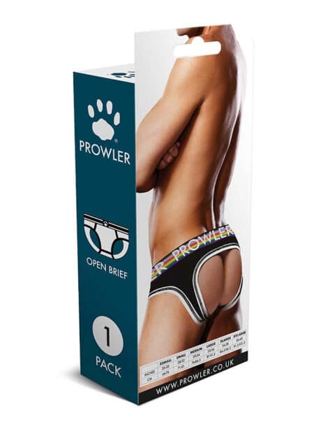 Prowler White Oversized Paw Open Brief Black Medium