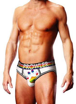 Prowler White Oversized Paw Open Brief White Small