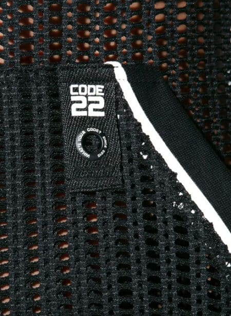 CODE 22 Openwork Jacquard Hoody Black Extra large