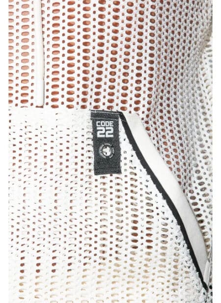 CODE 22 Openwork Jacquard Hoody Off-White Small
