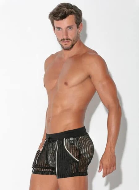CODE 22 Openwork Jacquard Short Black Large
