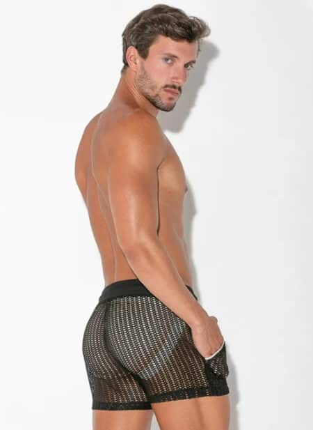 CODE 22 Openwork Jacquard Short Black Large