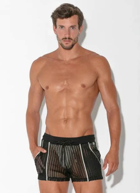 CODE 22 Openwork Jacquard Short Black Large