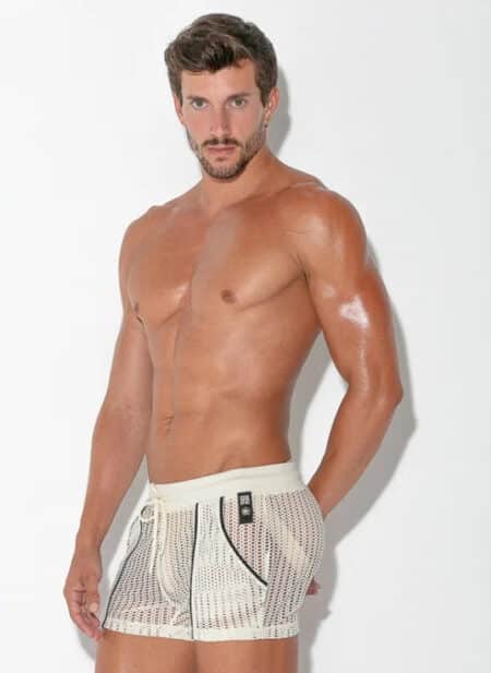 CODE 22 Openwork Jacquard Short Off-White Medium