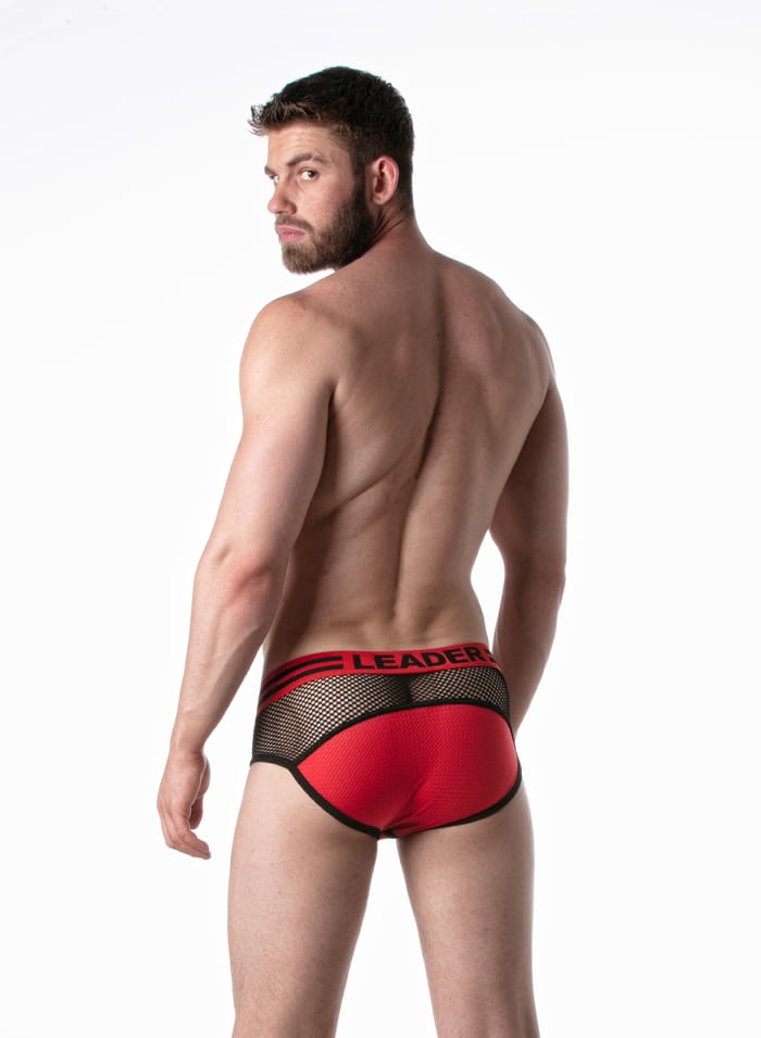 Leader Loaded Brief Red Small