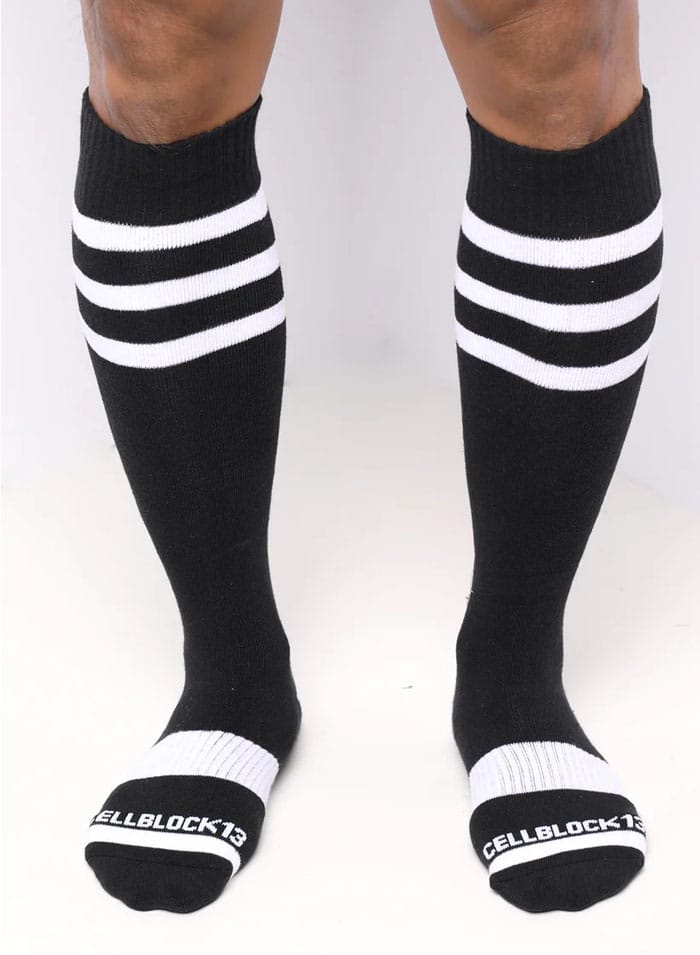 Cellblock 13 Linebacker Knee High Sock Black