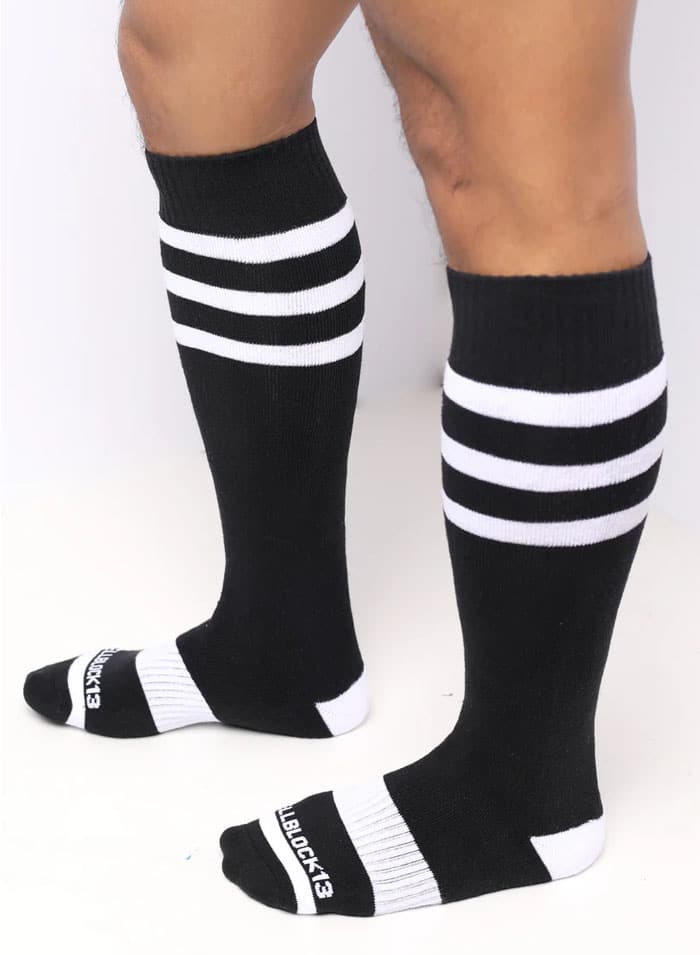 Cellblock 13 Linebacker Knee High Sock Black