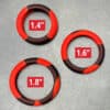 Topped Toys Tight Fit Silicone Cock Rings Forge Red - 3 Pack
