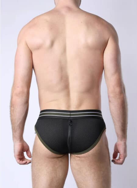 Cellblock 13 Take Down Zipper Brief Green Small