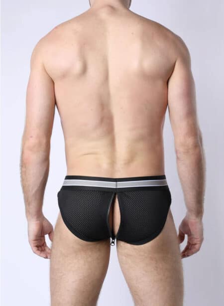 Cellblock 13 Take Down Zipper Brief Grey Small