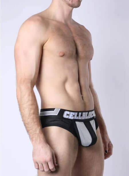 Cellblock 13 Take Down Zipper Brief Grey Small
