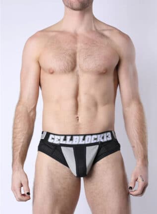 Cellblock 13 Take Down Zipper Brief Grey Small