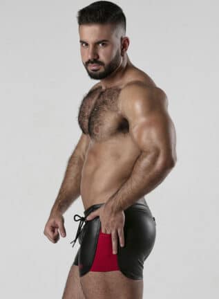 Locker Gear 3 Way Zipper Contrast Short Red