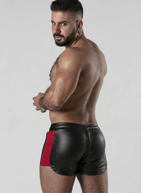 Locker Gear 3 Way Zipper Contrast Short Red