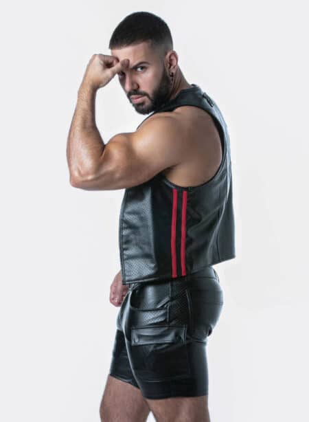 Locker Gear Punch Hole Leatherette Vest