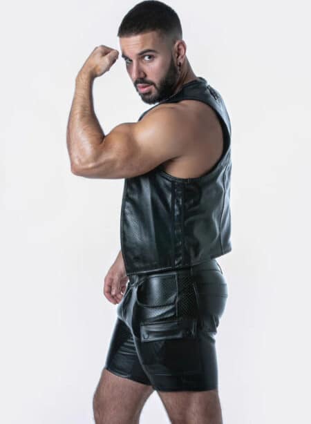 Locker Gear Punch Hole Leatherette Vest