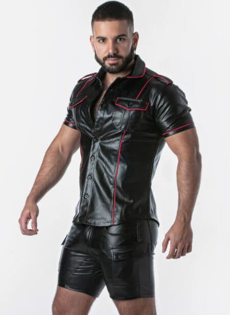 Locker Gear Punch Hole Letaherette Shirt