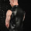 Mr. S Leather Lambskin Sleeveless Shirt Black