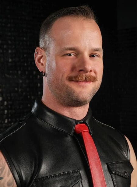 Mr. S Leather Lambskin Sleeveless Shirt Black