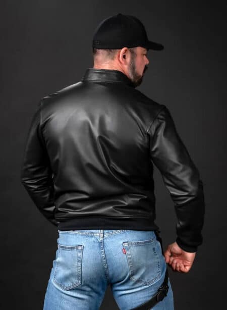 Mr. S Leather Sport Jacket Black