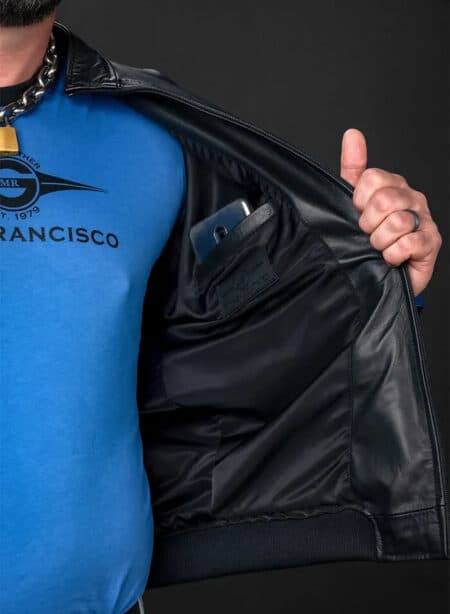 Mr. S Leather Sport Jacket Blue