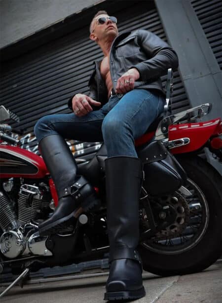Mr. S Leather Trucker Jacket
