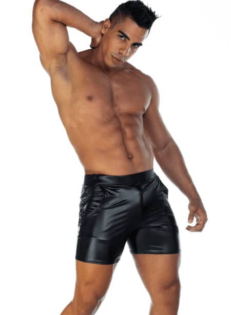Gigo 2 Stripe Fetish Short Black