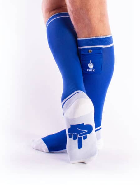 Brutus FUCK Socks with Pocket Blue