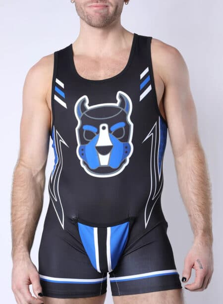 Cellblock 13 Pup Tron Singlet Blue