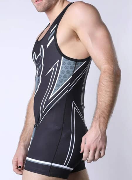 Cellblock 13 Pup Tron Singlet Grey