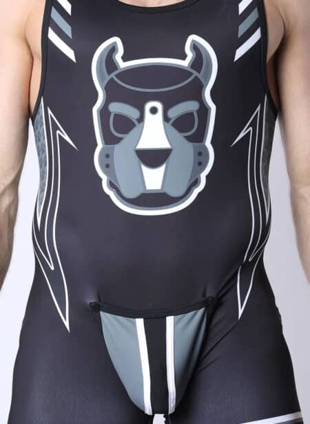 Cellblock 13 Pup Tron Singlet Grey